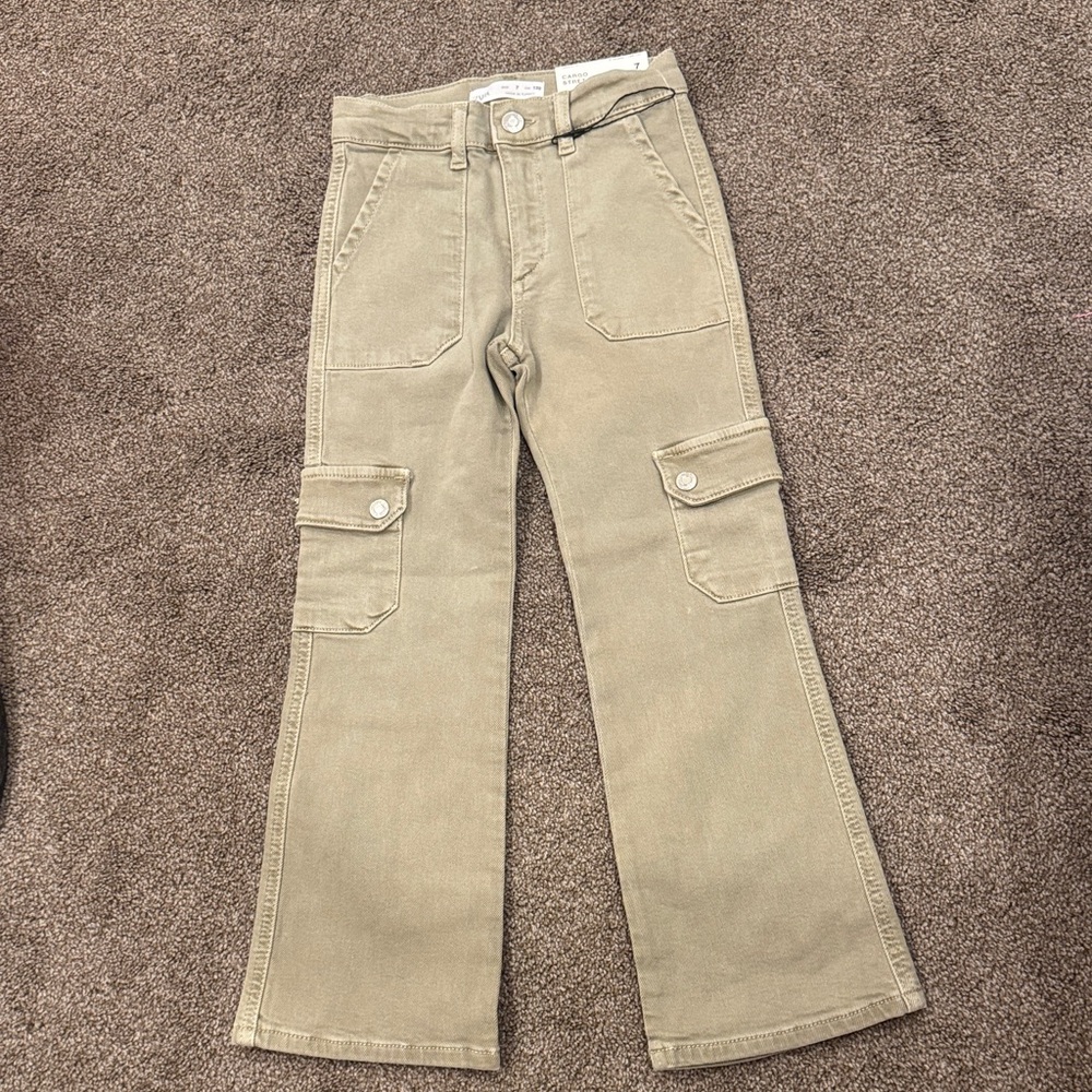 Zara Olive Cargo Stretch Pants